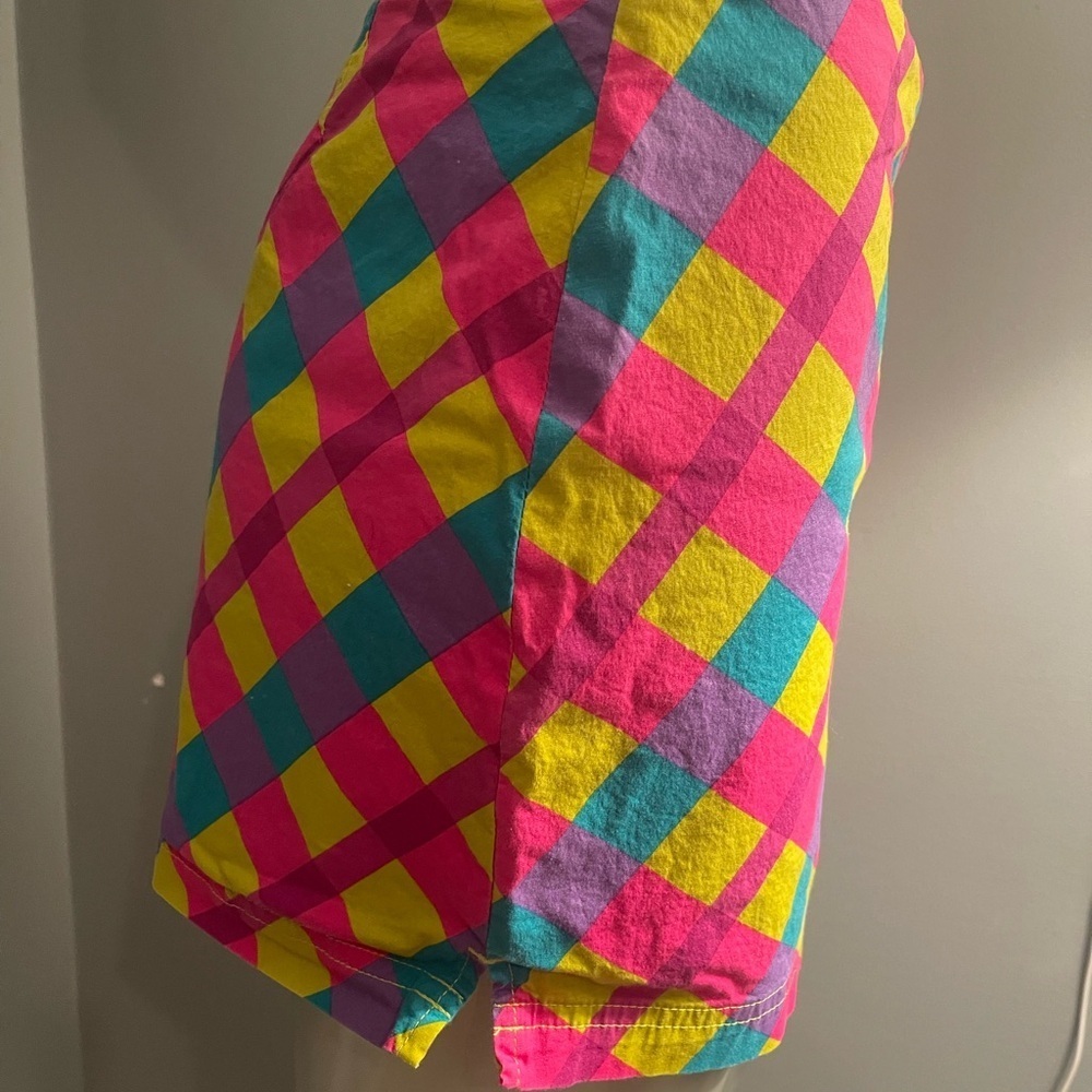 Vibrant Plaid Mini Skirt Sz. 7 Dillard’s - Picture 2 of 7